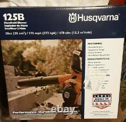 Husqvarna 125B 28cc 2cycle 170 MPH 470 CFM Gas Leaf blower (952711925) BRAND NEW