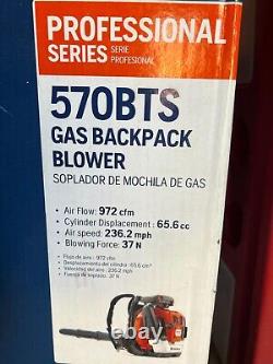 Husqvarna 570BTS 66-cc 2-cycle 972-CFM 236-MPH Gas Backpack Leaf Blower