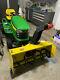 John Deere X324 Lawn Tractor All-wheel-steer With Leaf Collector And Snow Blower