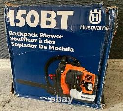 NEW Husqvarna 150BT 50cc 2 Cycle Gas Commercial Leaf Backpack Blower Damaged Box