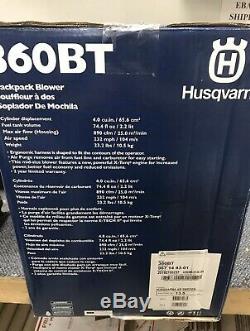 New Husqvarna 360BT 65.6cc Backpack Leaf Blower