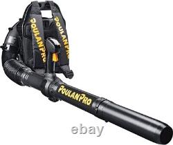 Poulan Backpack Gas Leaf Blower 48cc 2 Cycle 475 CFM 200 MPH Heavy Duty Frame