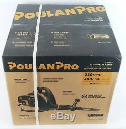 Poulan Pro PR46BT, 46cc 2-Cycle Gas 475 CFM 200 MPH Backpack Leaf Blower NEW