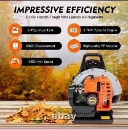 Powerful Backpack Strap 65CC Gas Powered Leaf Blower Fall Autumn Winter Snow