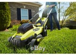 Ryobi Lawn Mower Leaf Blower Combo Kit 13 in. 18-Volt Lithium-Ion Cordless