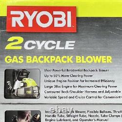 Ryobi RY38BP 175 MPH 760 CFM 2 Cycle Variable Speed Control Gas Backpack Blower
