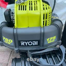 Ryobi RY38BP Gas Backpack Leaf Blower Outdoor Power 175 MPH 760 CFM 38cc