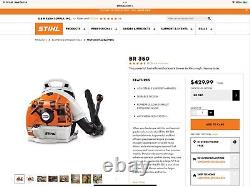 STIHL Back Pack Blower BR 350