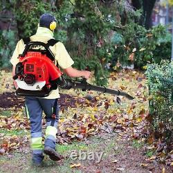 USA Backpack Leaf Blower 65cc 2-Cycle Gas Powered Grass Yard Padded Strap