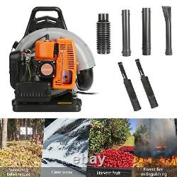 US Backpack Leaf Blower Gas Powered Snow Blower 665CFM 63CC 2800 RPM with2-Stroke