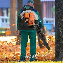US Backpack Leaf Blower Gas Powered Snow Blower 665CFM 63CC 2-Stroke Kits Orange