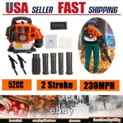 US Leaf Blower Backpack Gas Powered Snow Blower 2-Stroke Engine 52 CC 550CFM New