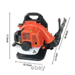 32cc 2 Stroke Gas Backpack Leaf Blower Powered Debris With Rembourré Harness New Us