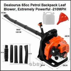 65cc 3.2hp 2stroke Gas Backpack Leaf Blower Powered Debris-padded Harness 1.7l