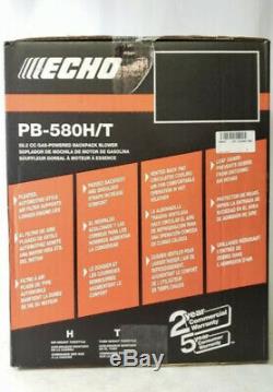 Echo Pb-580h / T 58.2cc Gas-powered Backpack Souffleuse