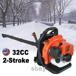 Nouveau! 2-stroke Backpack Gas Leaf Blower 32cc Powered Debris Withpadded Harness