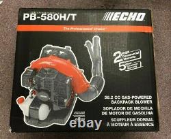 Nouveau Dans La Boîte Echo 58,2 CC Gas Powered Souffleur À Dos Pb-580h / T Livraison Gratuite