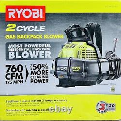 Ryobi Ry38bp 175 Mph 760 Cfm 2 Cycle Variable Speed Control Gas Backpack Blower