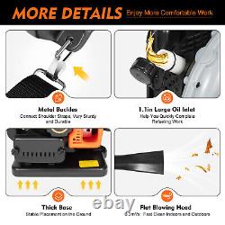 Souffleur à feuilles à dos à essence de 63 cm³, 2 temps, souffleur de gazon commercial neuf