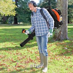 Souffleur de feuilles portatif à essence 2 temps 63cc 665CFM pour nettoyage intensif de jardin