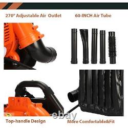 Us Backpack Leaf Blower Gas Powered Snow Blower 650cfm 2-stroke Withhuil Bouteille Kit